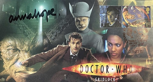 Doctor Who 2007 Series 3 Episode 3 Gridlock Collectors Stamp Cover Signed ANNA HOPE