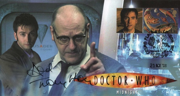 Doctor Who 2008 Series 4 Episode 10 Midnight Collectors Stamp Cover Signed DAVID TROUGHTON