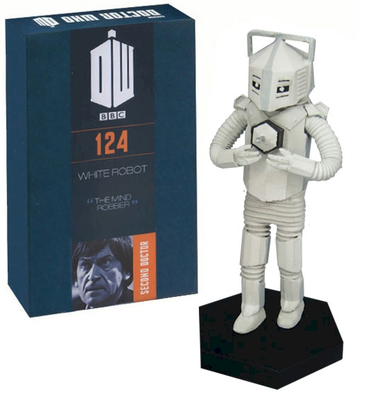 Doctor Who Figure White Robot Eaglemoss Boxed Model Issue #124