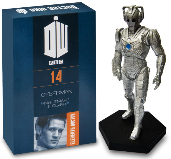 Doctor Who Figure 2013 Cyberman Eaglemoss Boxed Model Issue #14 DAMAGED PACKAGING
