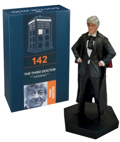 Doctor Who Figure Third Doctor Jon Pertwee Inferno Eaglemoss Boxed Model Issue #142