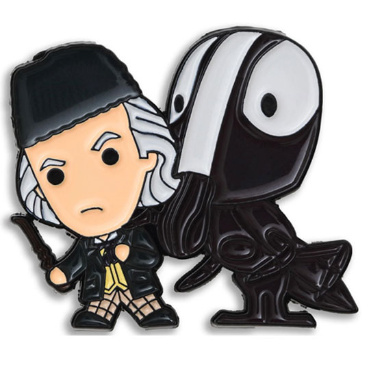 Doctor Who First Doctor & Zarbi Chibi Style Pin Badge