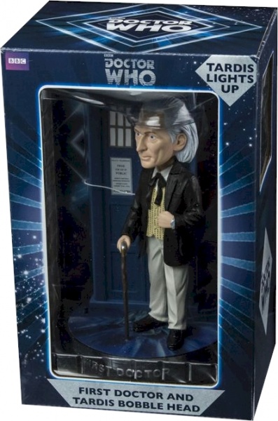 Doctor Who 1st Doctor & Tardis Bobble Head Figure With Light Up Tardis