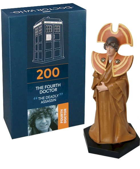 Doctor Who Figure 4th Tom Baker in Time Lord Robes from The Deadly Assassin Eaglemoss Boxed Model Issue #200