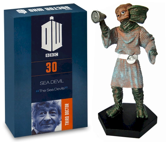 Doctor Who Figure Sea Devil Eaglemoss Boxed Model Issue #30 DAMAGED PACKAGING
