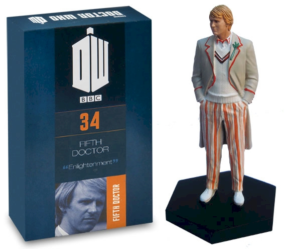Doctor Who Figure Fifth Doctor Peter Davison Eaglemoss Boxed Model Issue #34
