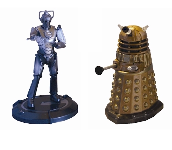 Doctor Who Gold Dalek & Cyberman Diecast Twin Pack