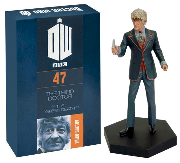 Doctor Who Figure Third Doctor Jon Pertwee Green Death Collector Boxed Figure #47