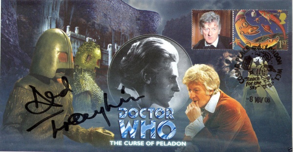 Doctor Who The Curse of Peladon Collectible Stamp Cover Signed by DAVID TROUGHTON