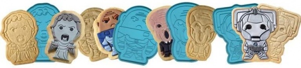 Doctor Who Monsters Cookie Cutter & Tea Towel Set in Tin