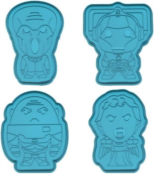 Doctor Who Monsters Cookie Cutter & Tea Towel Set in Tin