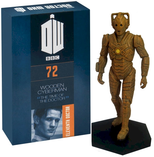 Doctor Who Figure Wooden Cyberman Eaglemoss Boxed Model Issue #72 DAMAGED PACKAGING