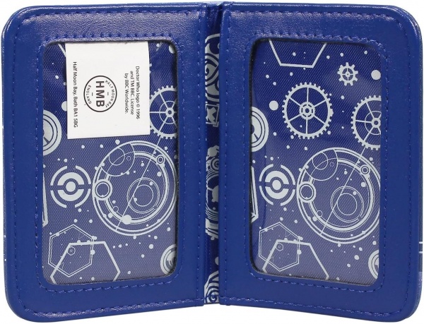 Doctor Who Tardis Travel Card Pass Holder with Galaxy Design & Embossed Seal of Rassilon Detail