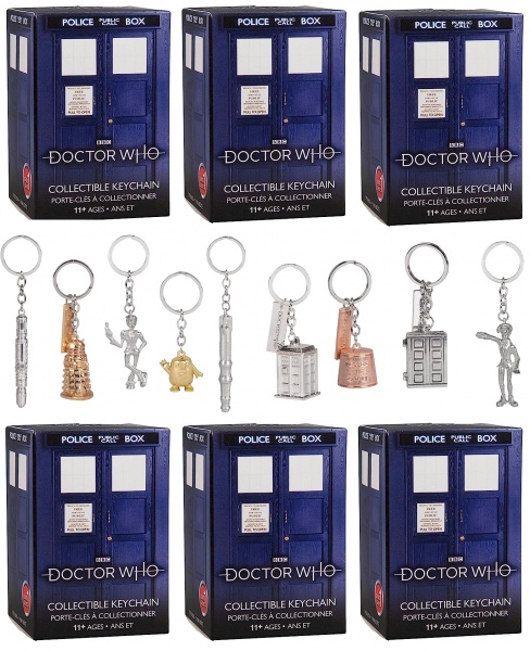 Doctor Who Key Ring Chain Mystery Blind Box Bundle of Six