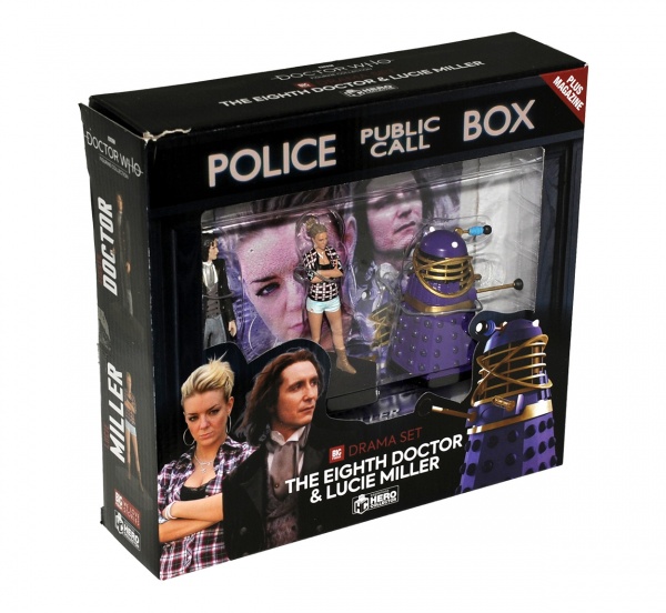 Doctor Who Companion Figure Set The 8th Doctor, Lucie Miller & Dalek Eaglemoss Box Set #9