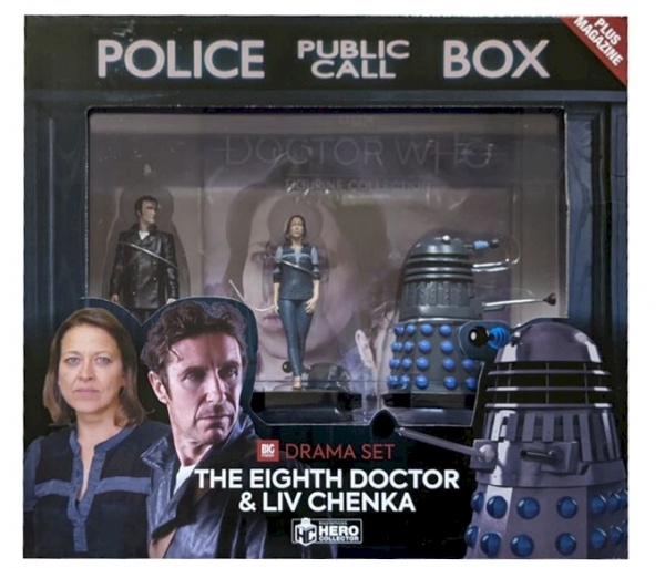 Doctor Who Companion Figure Set The 8th Doctor & Liv Chenka Eaglemoss Box Set #10