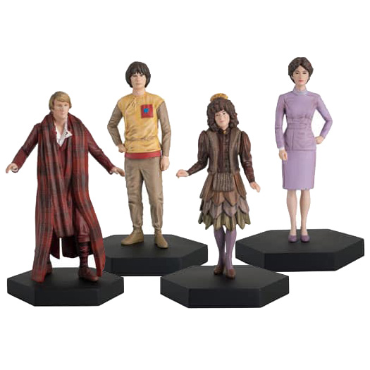 Doctor Who Companion Figure Set The 5th Doctor, Tegan, Nyssa & Adric Eaglemoss Model Set #13
