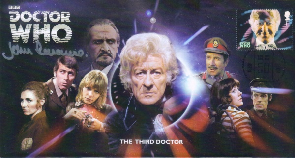 The Third Doctor Who COMPANIONS SERIES Stamp Cover FDC Signed JOHN LEVENE