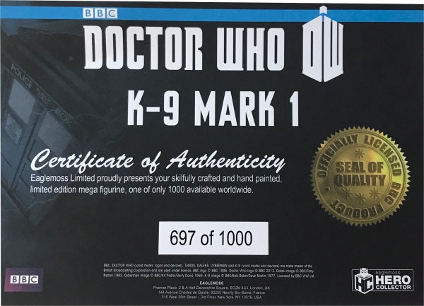 Doctor Who Eaglemoss MEGA Figure K-9 Eaglemoss #4