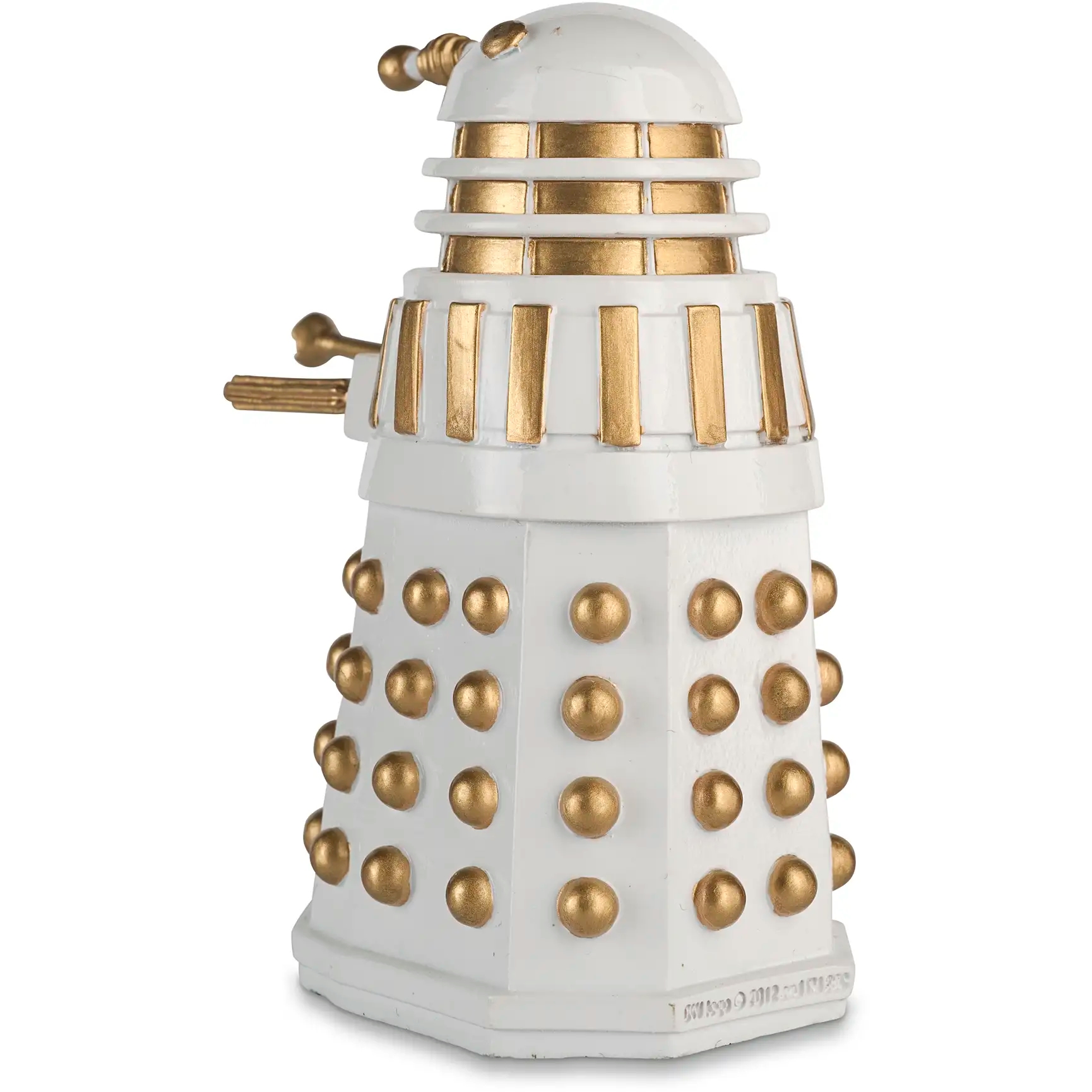 Figurine Doctor Who Dalek Doré Sur Socle - Collection Eaglemoss, Pour Les Fans De La Série