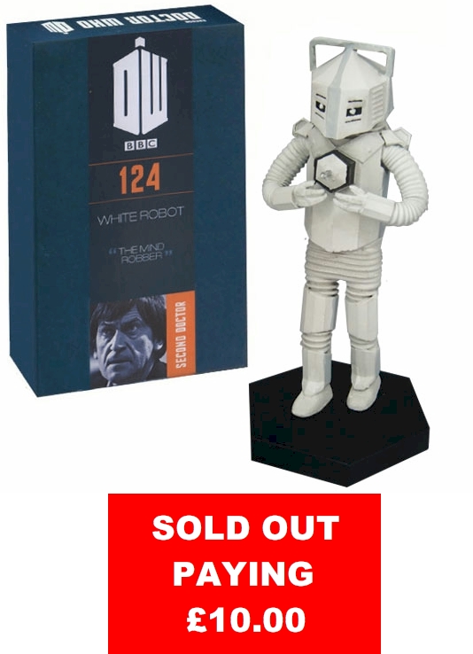 Doctor Who Figure White Robot Eaglemoss Boxed Model Issue #124