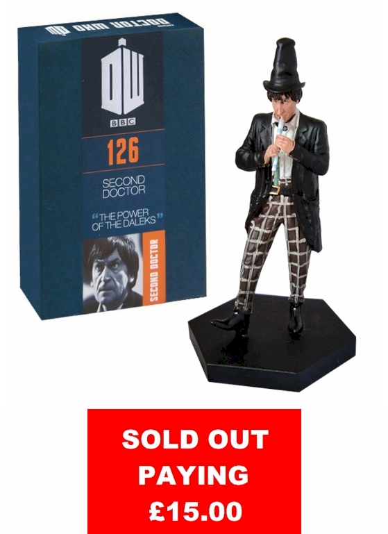 Doctor Who Figure Second Doctor Patrick Troughton Eaglemoss Boxed Model Issue #126