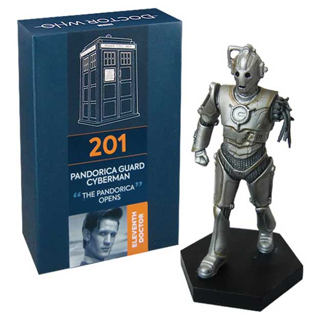 Doctor Who Figure Pandorica Guard Cyberman Eaglemoss Boxed Model Issue #201
