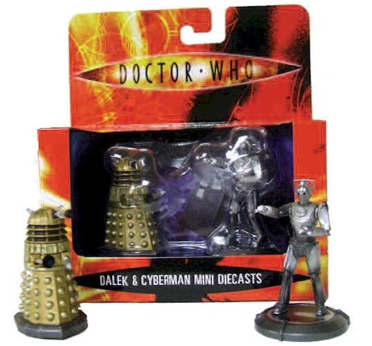 Doctor Who Gold Dalek & Cyberman Diecast Twin Pack
