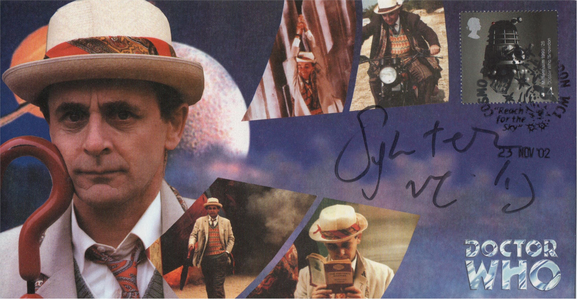 The Seventh Doctor Who Classic Special Stamp Cover Signed Sylvester McCoy