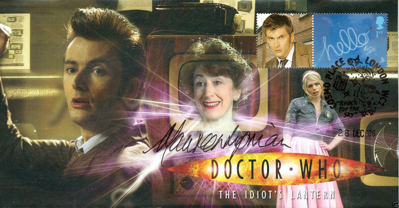 Doctor Who 2006 Series 2 Episode 7 The Idiot's Lantern Collectible Stamp Cover Signed by MAUREEN LIPMAN