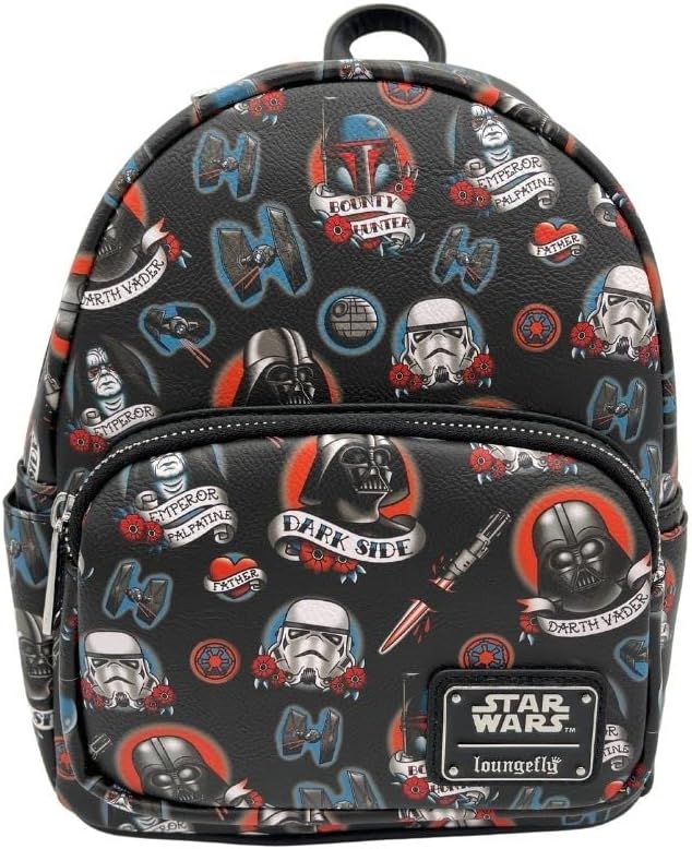 Loungefly Disney Star Wars Darkside Tattoo All Over Print Mini Bag