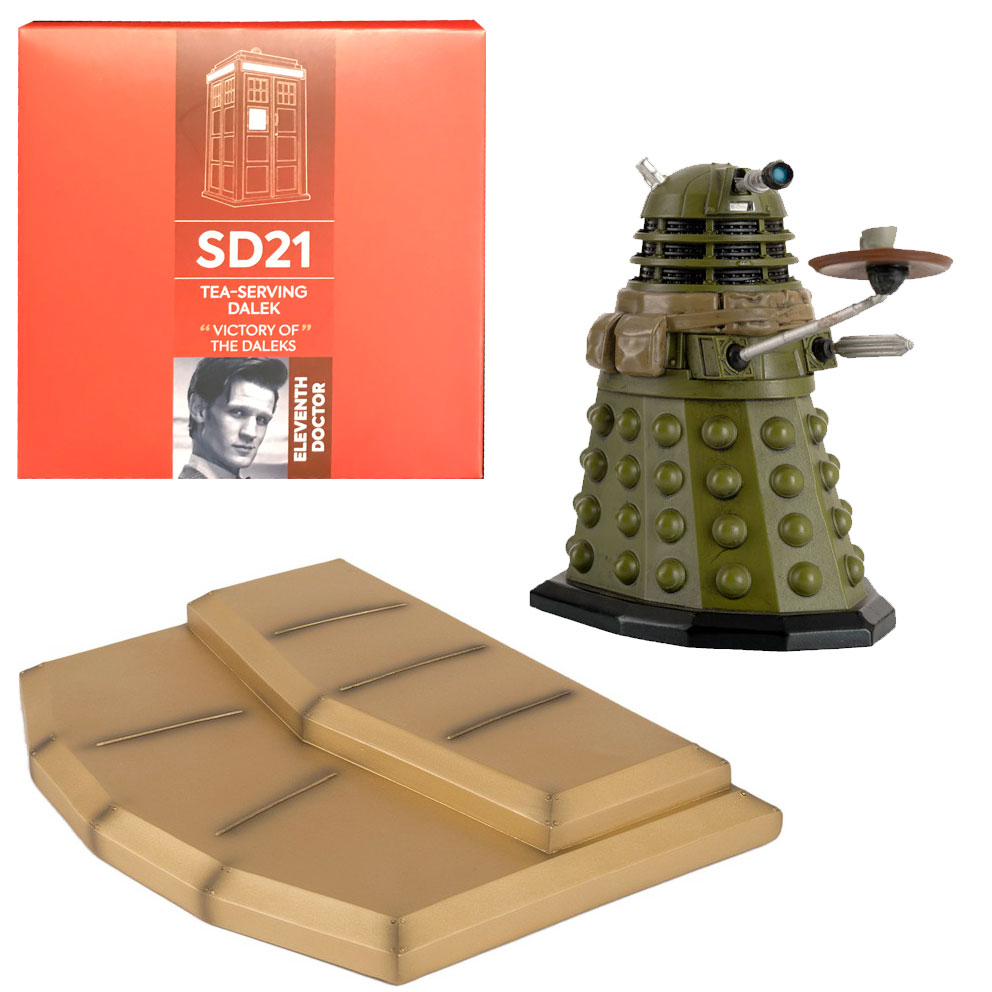 Doctor Who Figure Ironside Tea Serving Dalek Eaglemoss Boxed Model Issue #SD21  + BONUS PLINTH