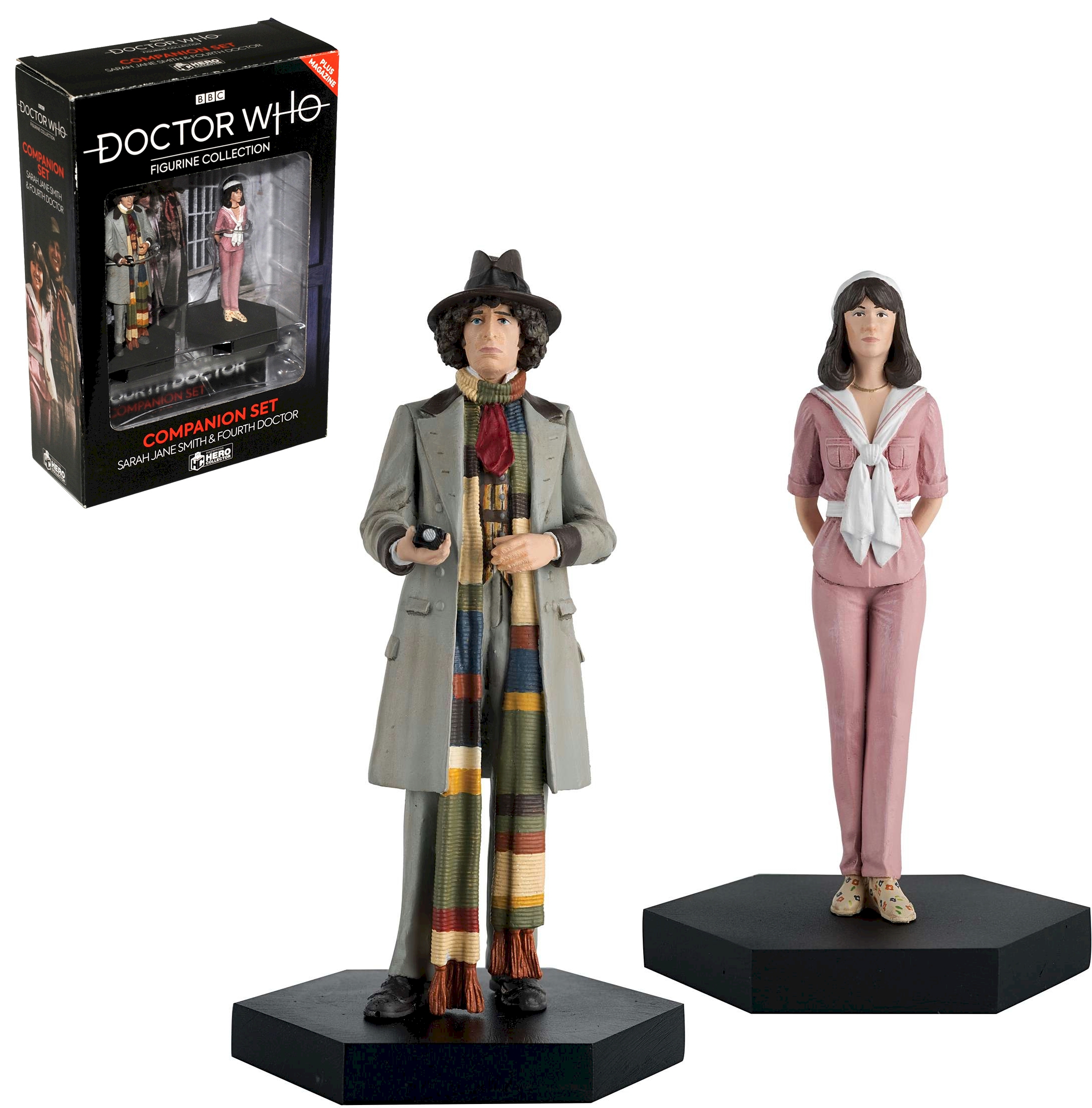 Doctor Who Companion Figure Set The 4th Doctor & Sarah Jane Smith Eaglemoss Box Set #3