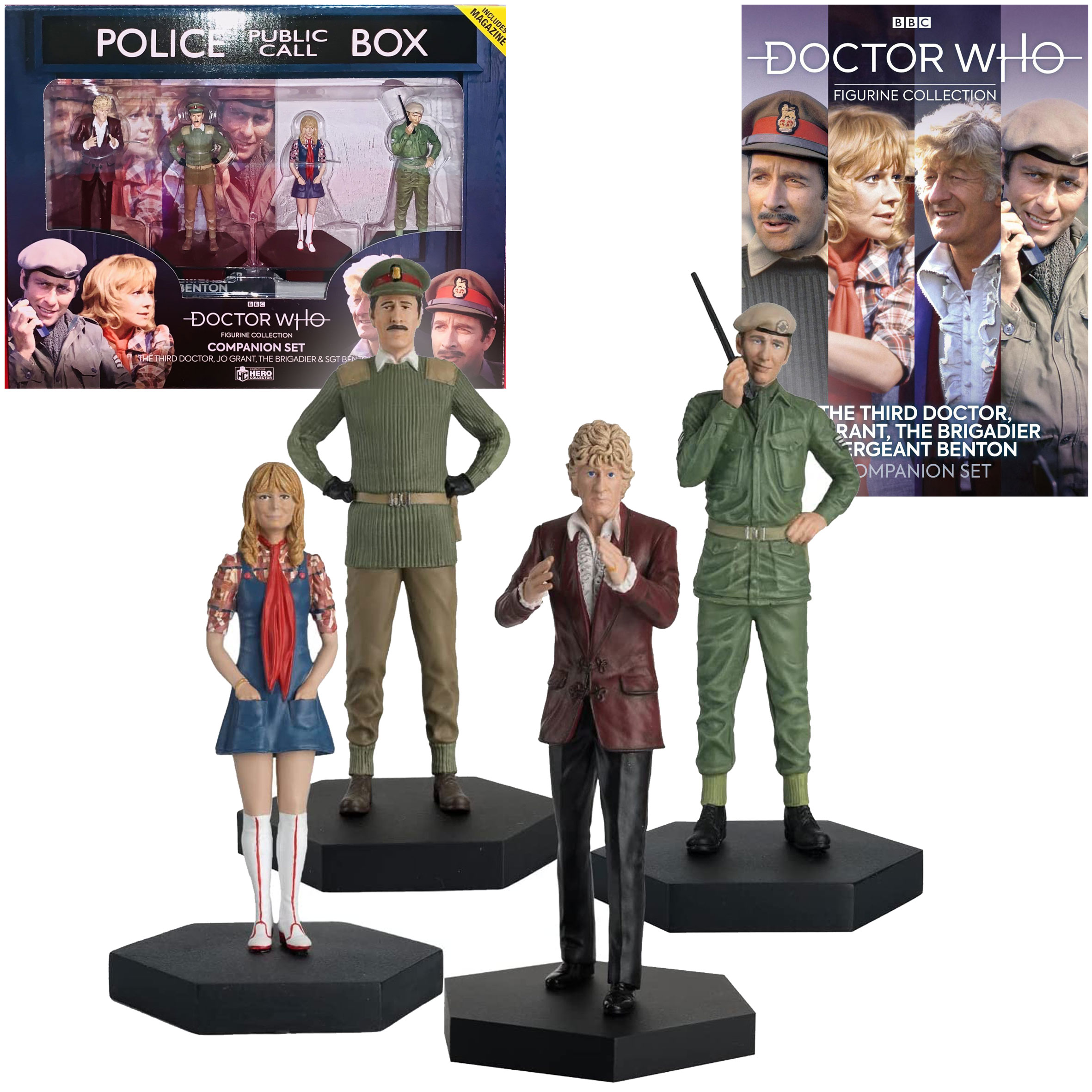 Doctor Who Companion Figure Set 3rd Doctor, Jo Grant, Brigadier & Benton #12