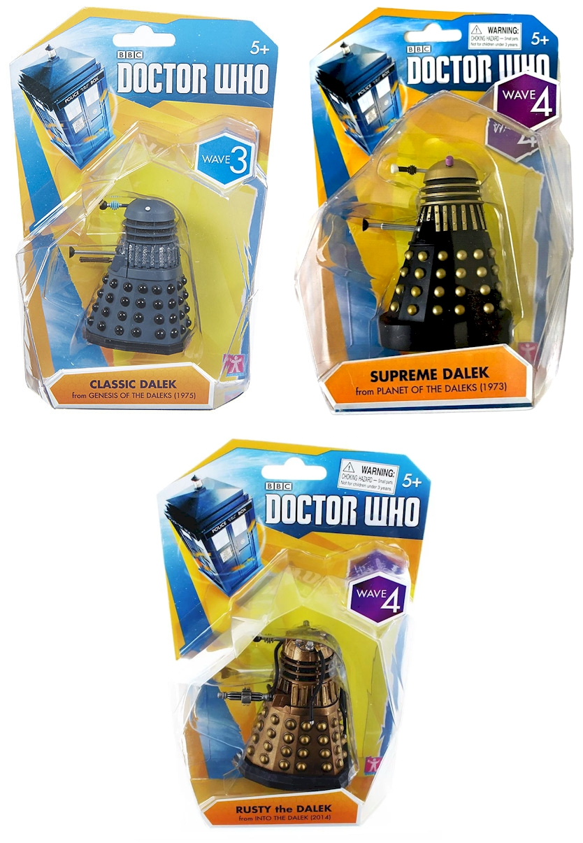 Doctor Who Dalek 3.75 Inch Wave 3 & 4 Action Figure Trio