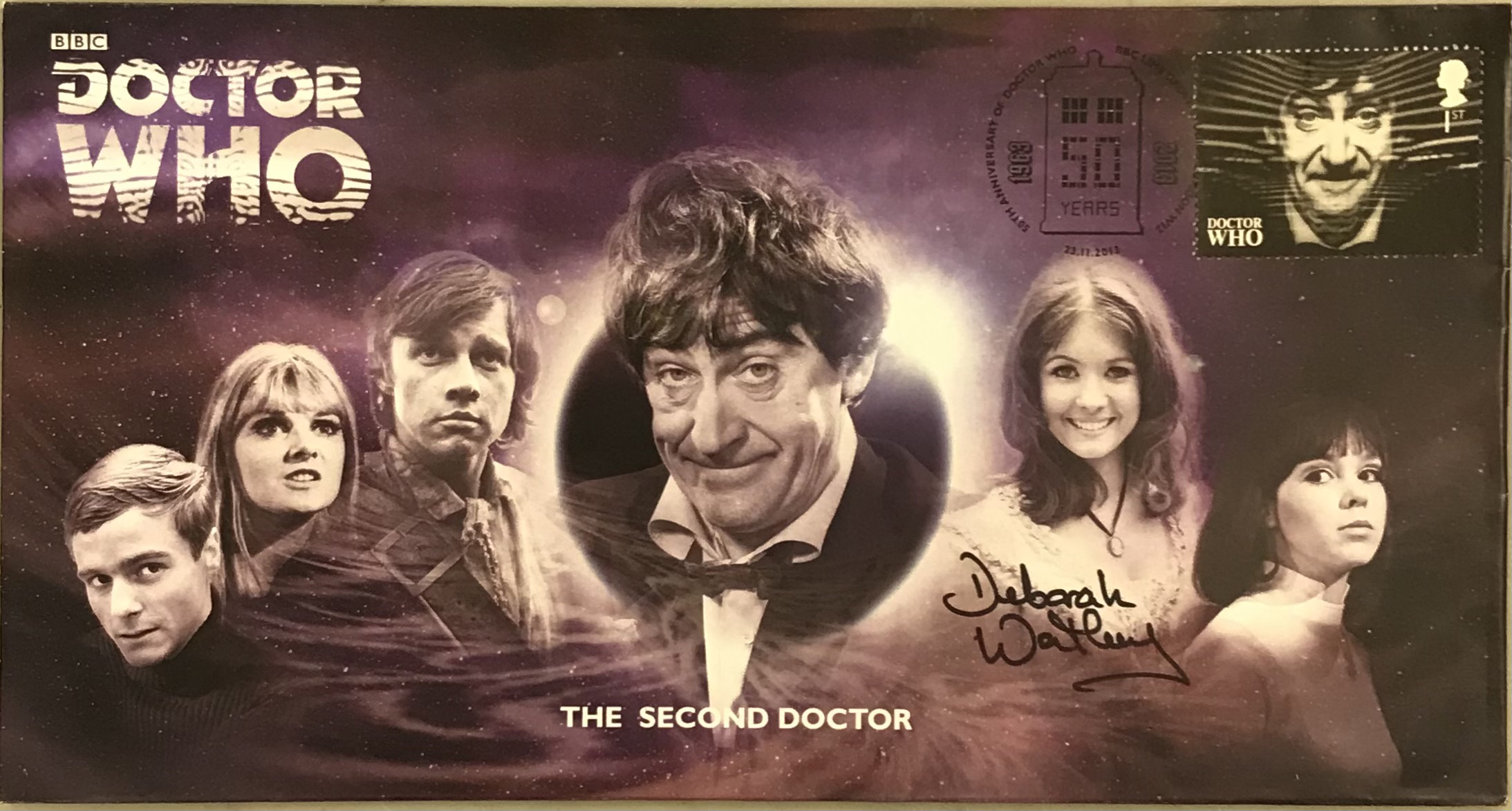 The Second Doctor Who COMPANIONS SERIES Stamp Cover FDC Signed DEBORAH WATLING