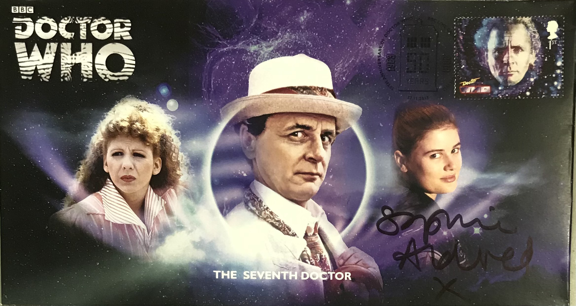 The Seventh Doctor Who COMPANIONS SERIES Stamp First Day Cover Signed SOPHIE ALDRED