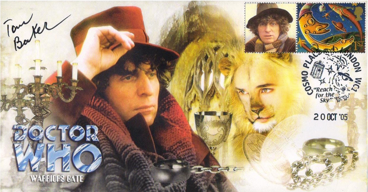Doctor Who Warriors Gate Collectable Stamp Cover Signed by TOM BAKER
