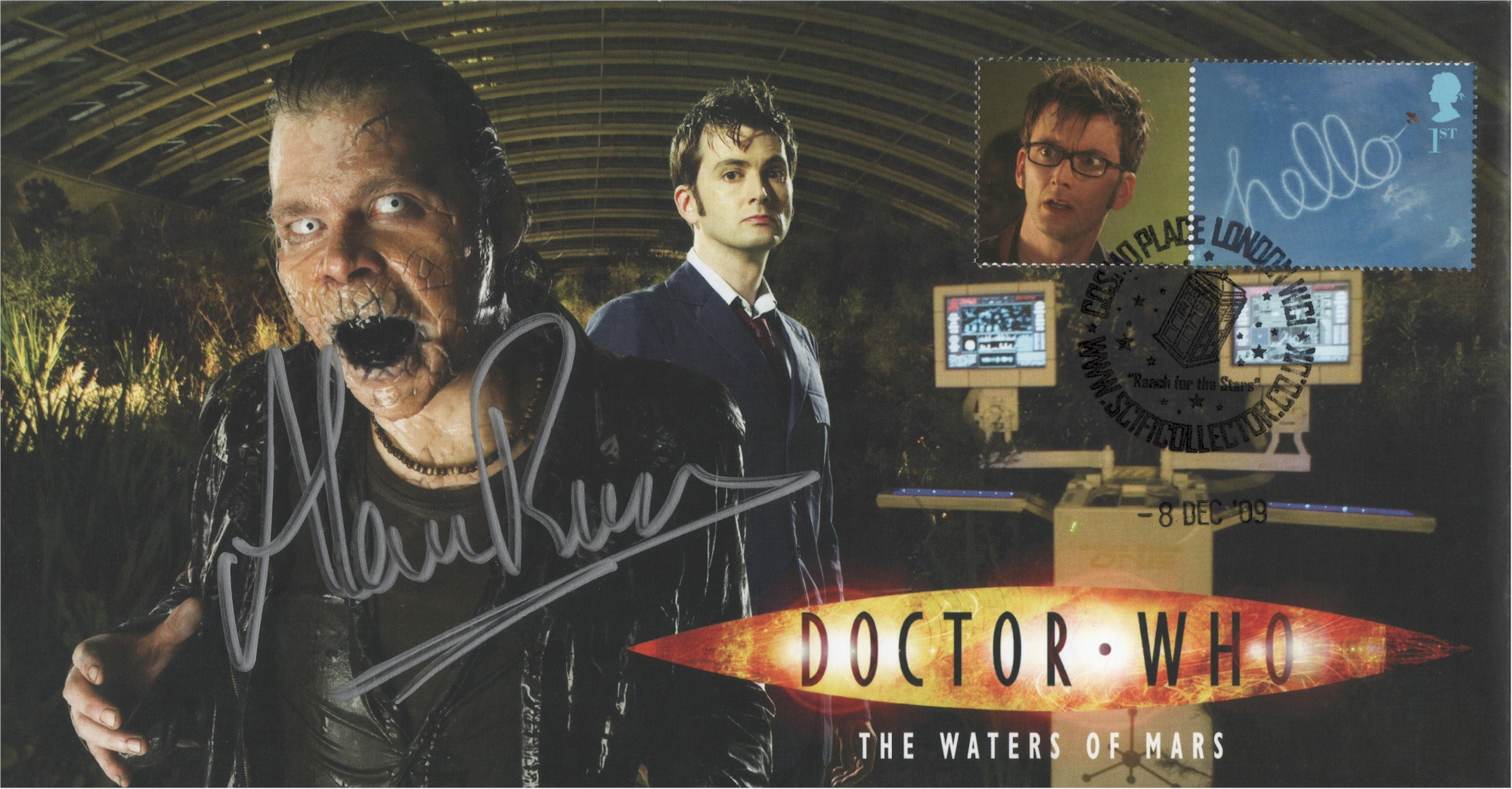 Doctor Who 2009 Special The Waters of Mars Collectible Stamp Cover Signed by ALAN RUSCOE