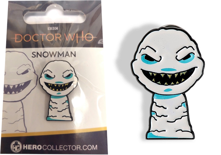 Doctor Who Snowman Chibi Style Pin Badge
