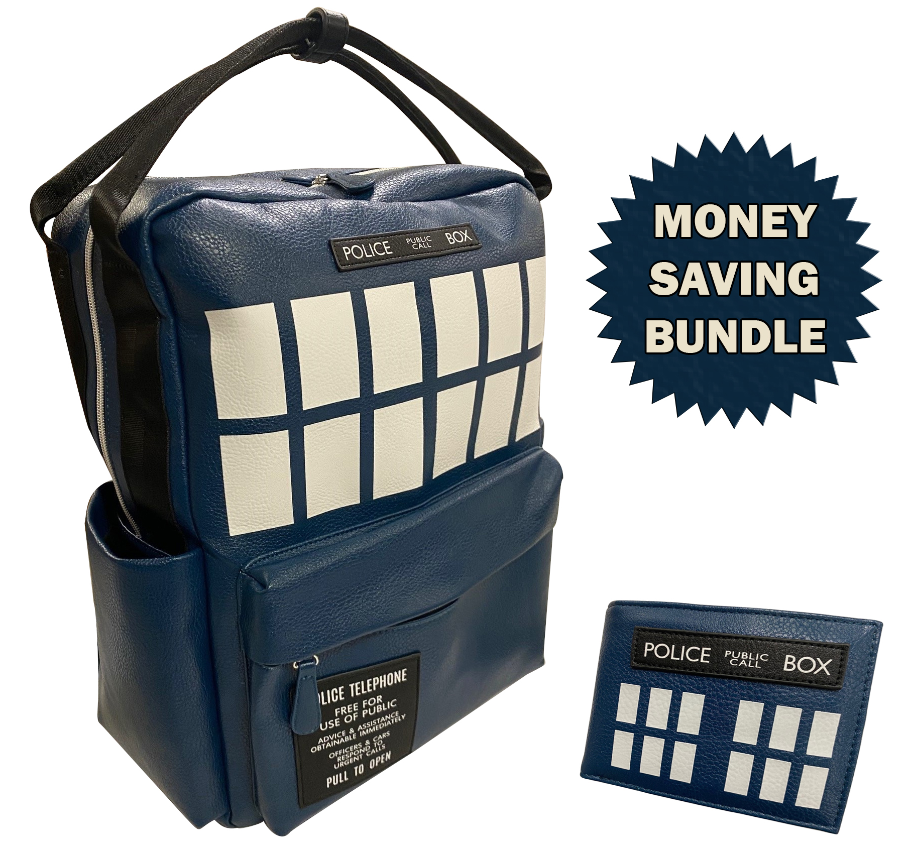 Doctor Who Tardis Deluxe Back Pack & Wallet Bundle