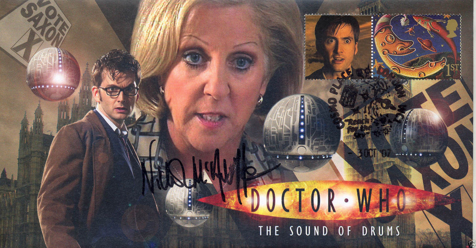 Doctor Who 2007 Series 3 Episode 12 Series The Sounds of Drums Collectible Stamp Cover Signed by NICOLA McAULIFFE