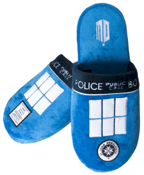 Doctor Who Tardis Mule Slippers - Adults One Size 6-11