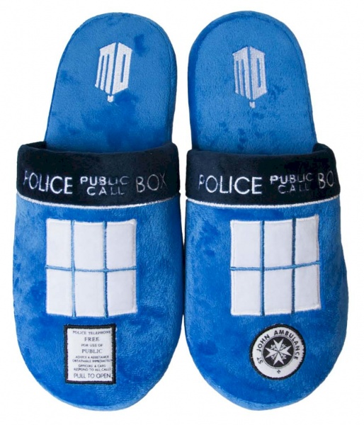 Doctor Who Tardis Mule Slippers - Adults One Size 6-11