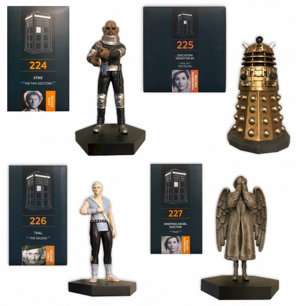 Doctor Who Eaglemoss Stike, Execution Squad Dalek, Thal & Weeping Angel Doctor New Boxed Models #224, #225, #226, #227