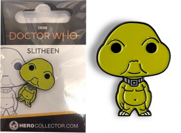 Doctor Who Slitheen Chibi Style Pin Badge