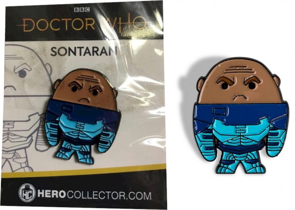 Doctor Who Sontaran Chibi Style Pin Badge
