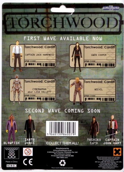 Torchwood Action Figure Bundle Captain Jack, Gwen & a Weevil Army of 4